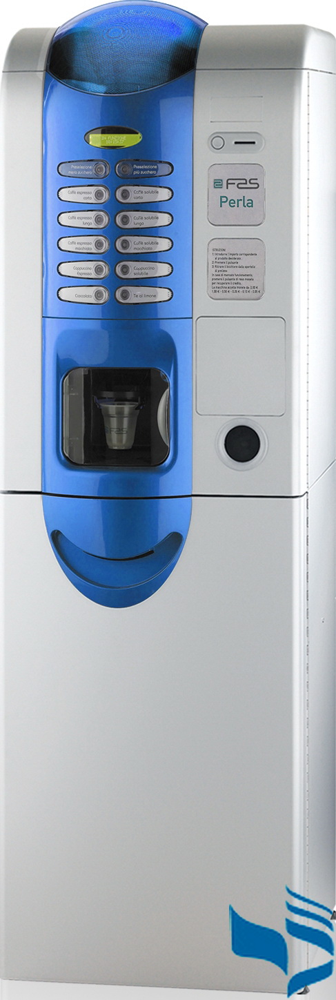 картинка Кофейный автомат FAS PERLA ES6 синий 52х163 +12 (3ерн.кофе+5 раств.)+ тумба с помпой 