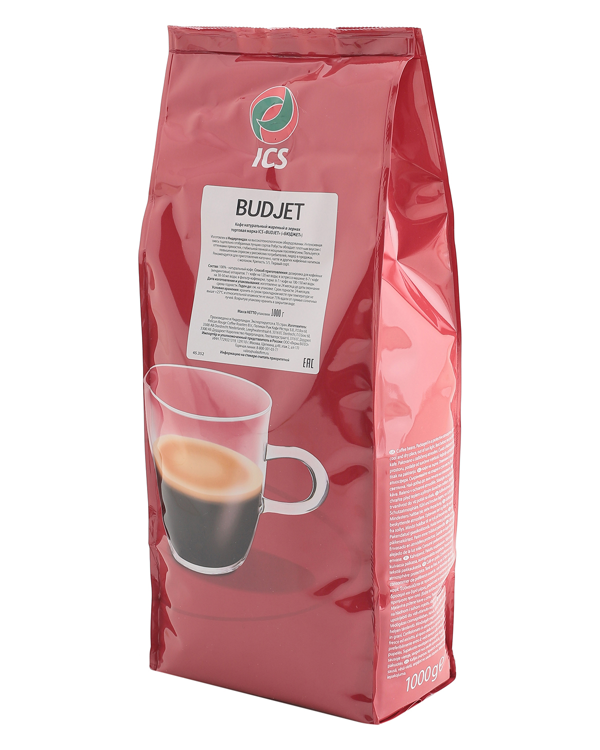 картинка Кофе в зернах ICS "BUDJET"(R-100) 1 кг TO Кр-5/5 
