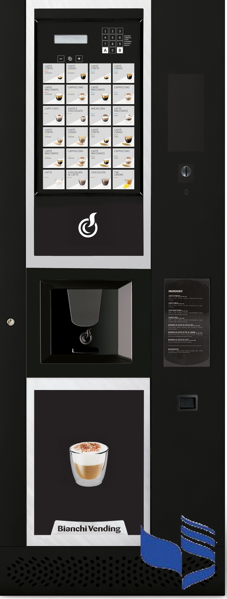 картинка Кофейный автомат Bianchi LEI 400 1ES 6 SB  SMART  62х163 (зерн.кофе+6 растворимых) 