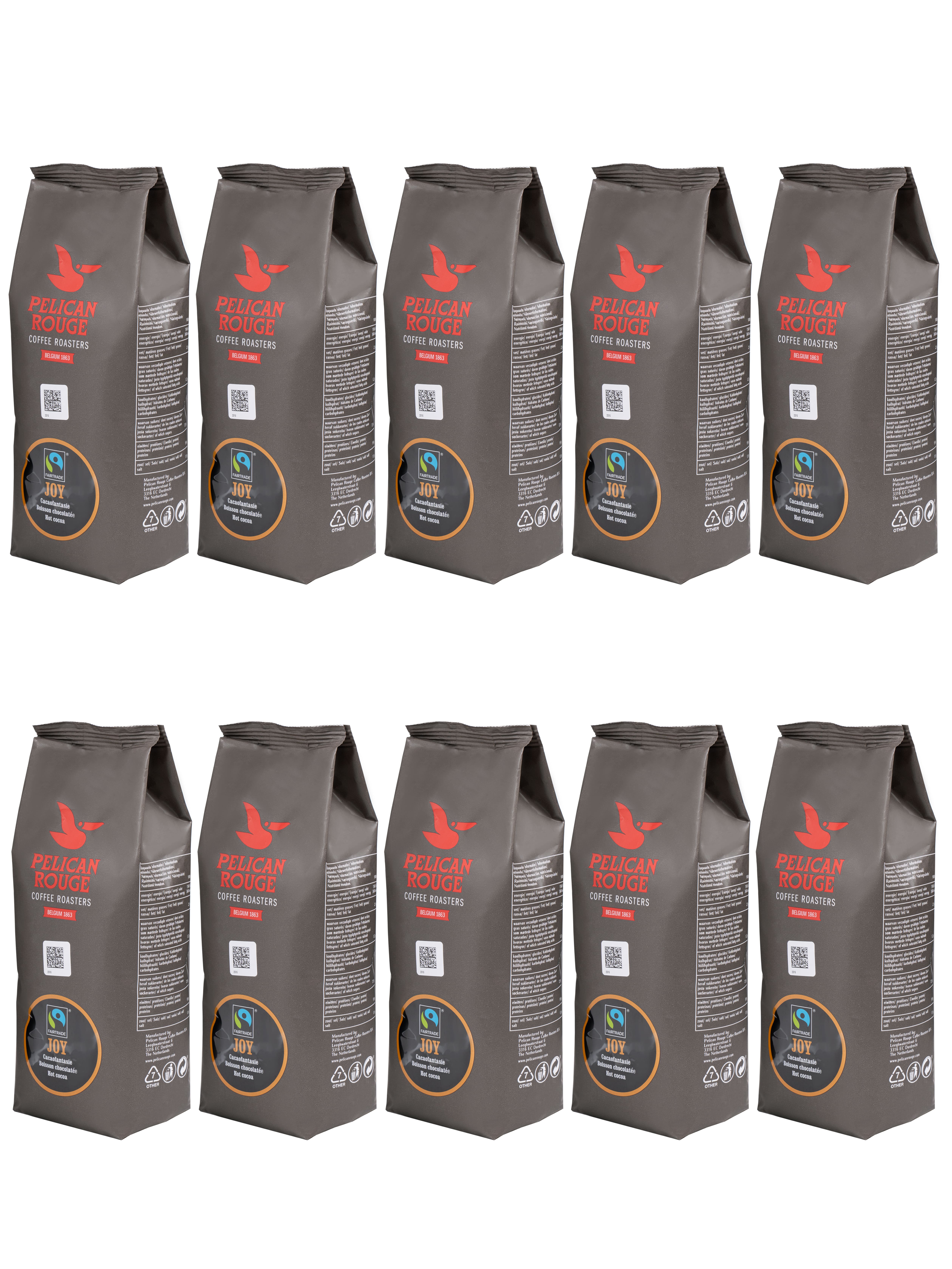 Горячий шоколад PELICAN ROUGE "JOY" набор из 10 шт по 1 кг