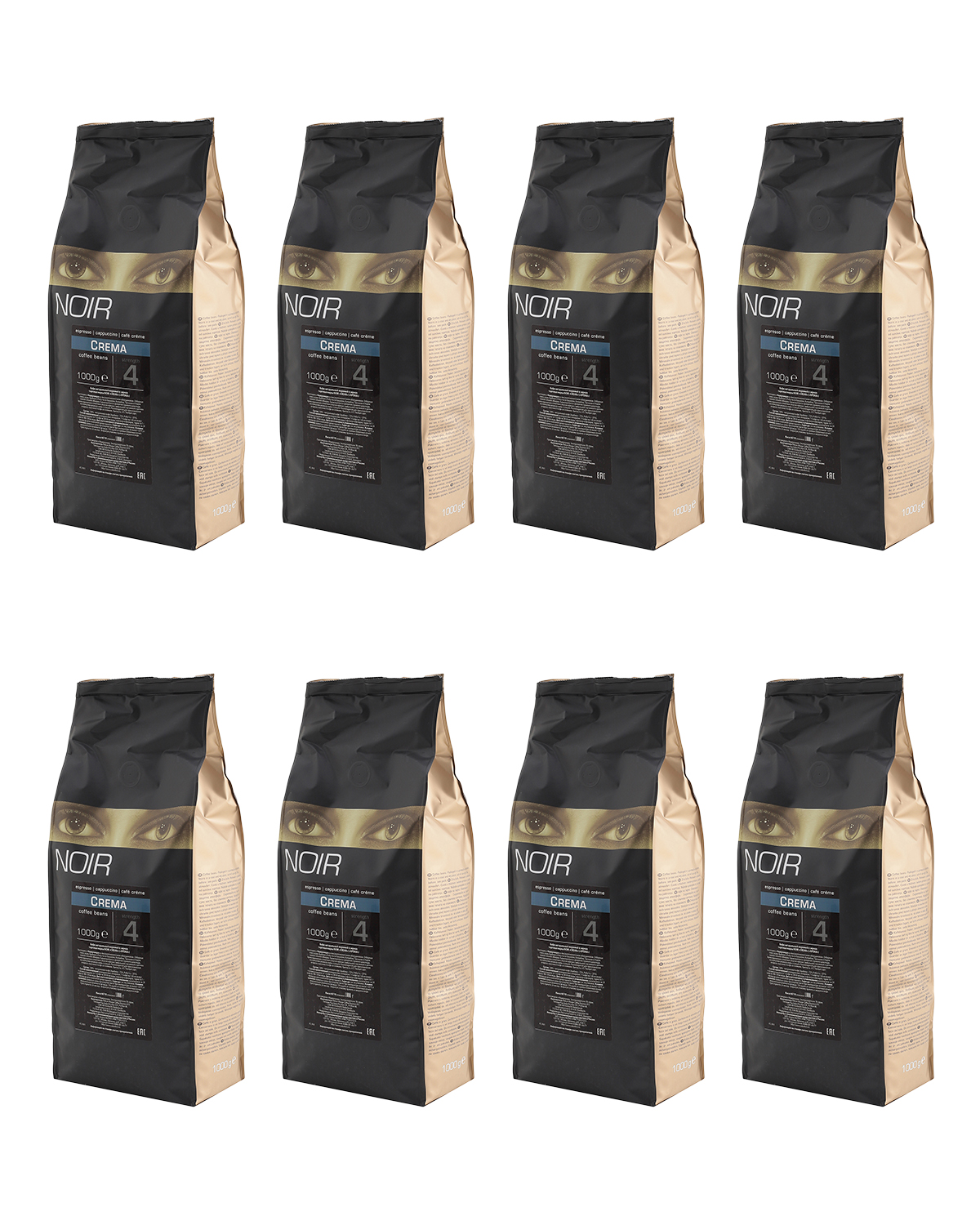 Кофе в зернах NOIR "CREMA" (A-75) набор из 8 шт по 1 кг