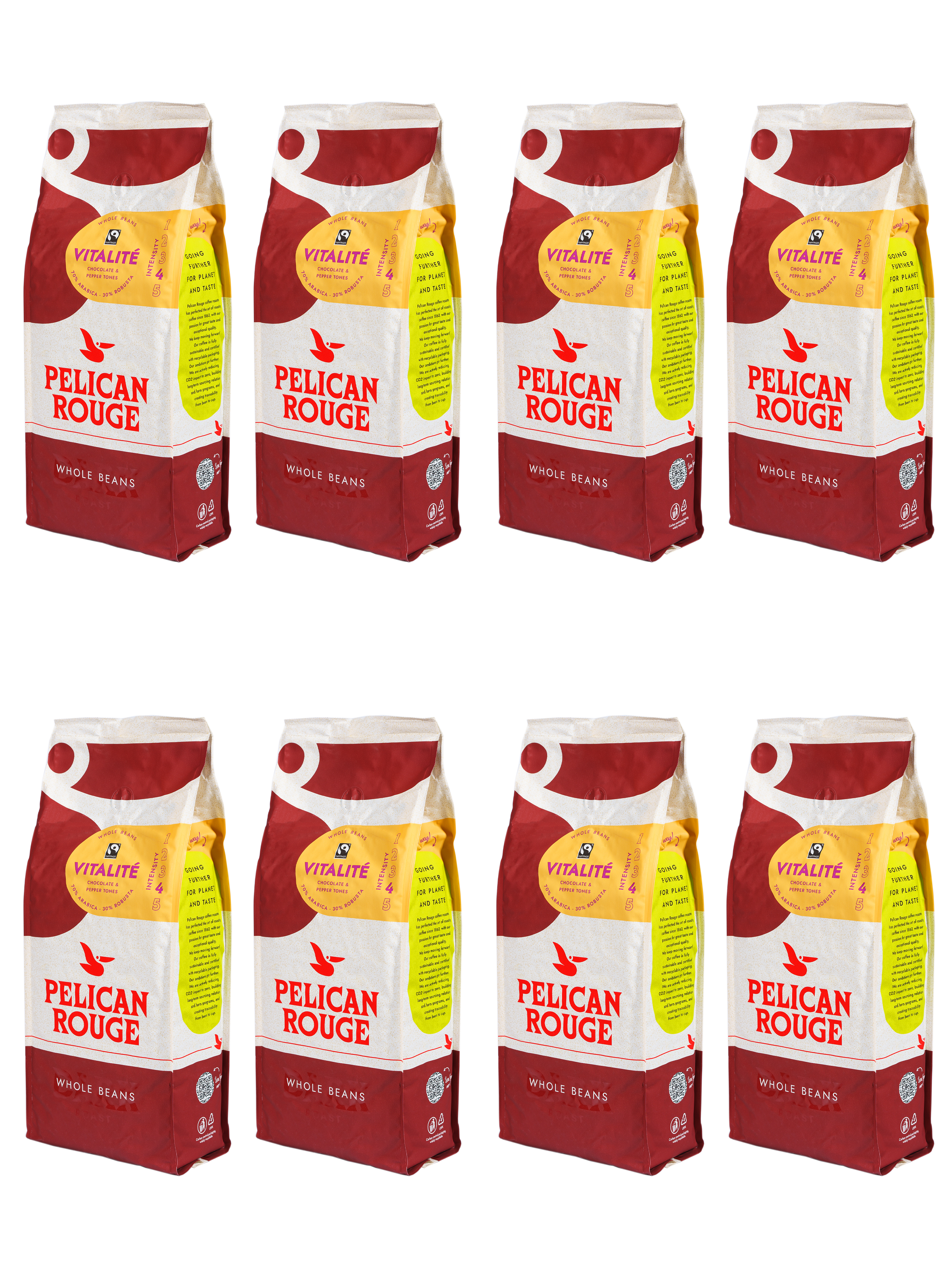 Кофе в зёрнах PELICAN ROUGE "VITALITE" (А-70) набор из 8 шт по 1 кг
