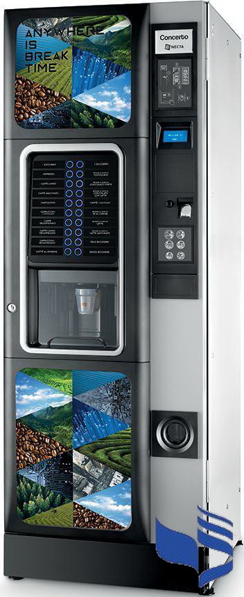 Кофейный автомат Necta Concerto ES 6 60х170 (зерновой кофе и 5 растворимых)