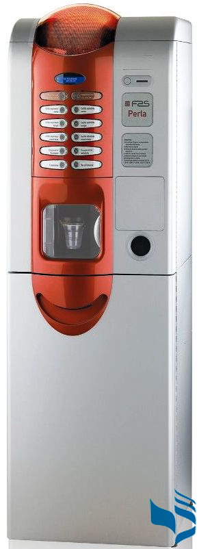 картинка Кофейный автомат FAS PERLA ES6 оранж. 52х163 +12 (3ерн.кофе+5 раств.)+ тумба с помпой 