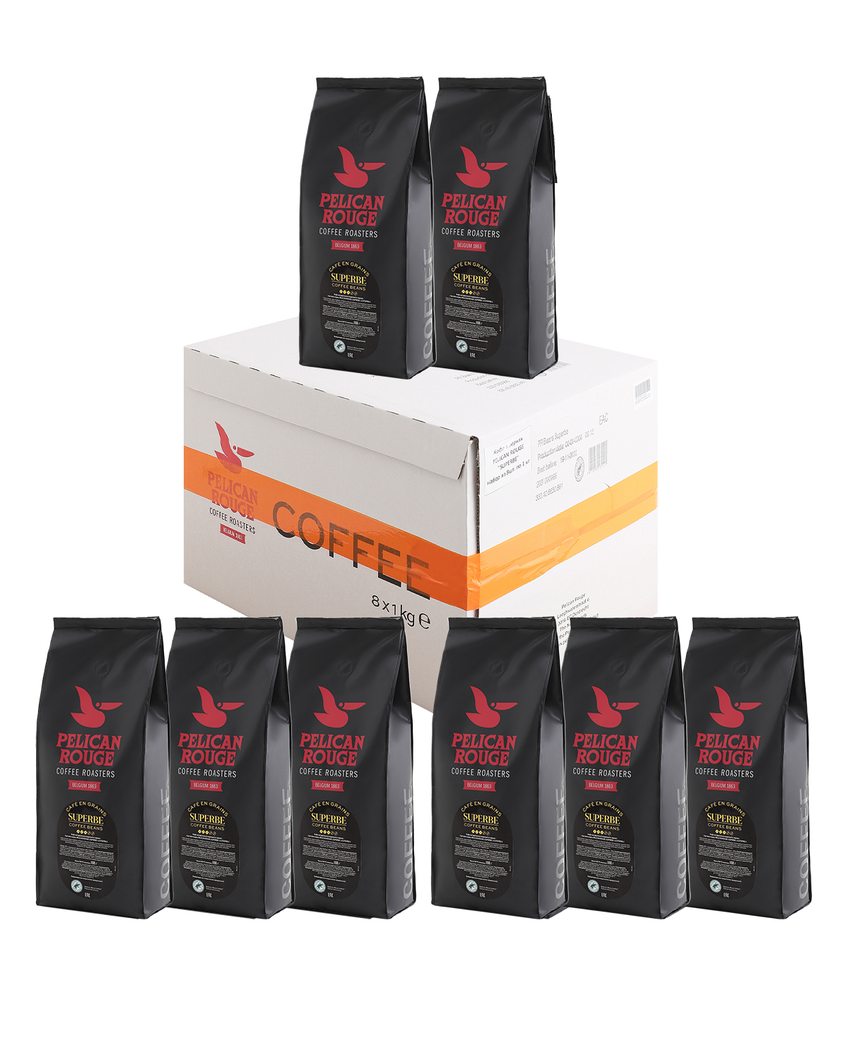картинка Кофе в зернах PELICAN ROUGE "SUPERBE"  (A-80) 1000 г по 8 шт 