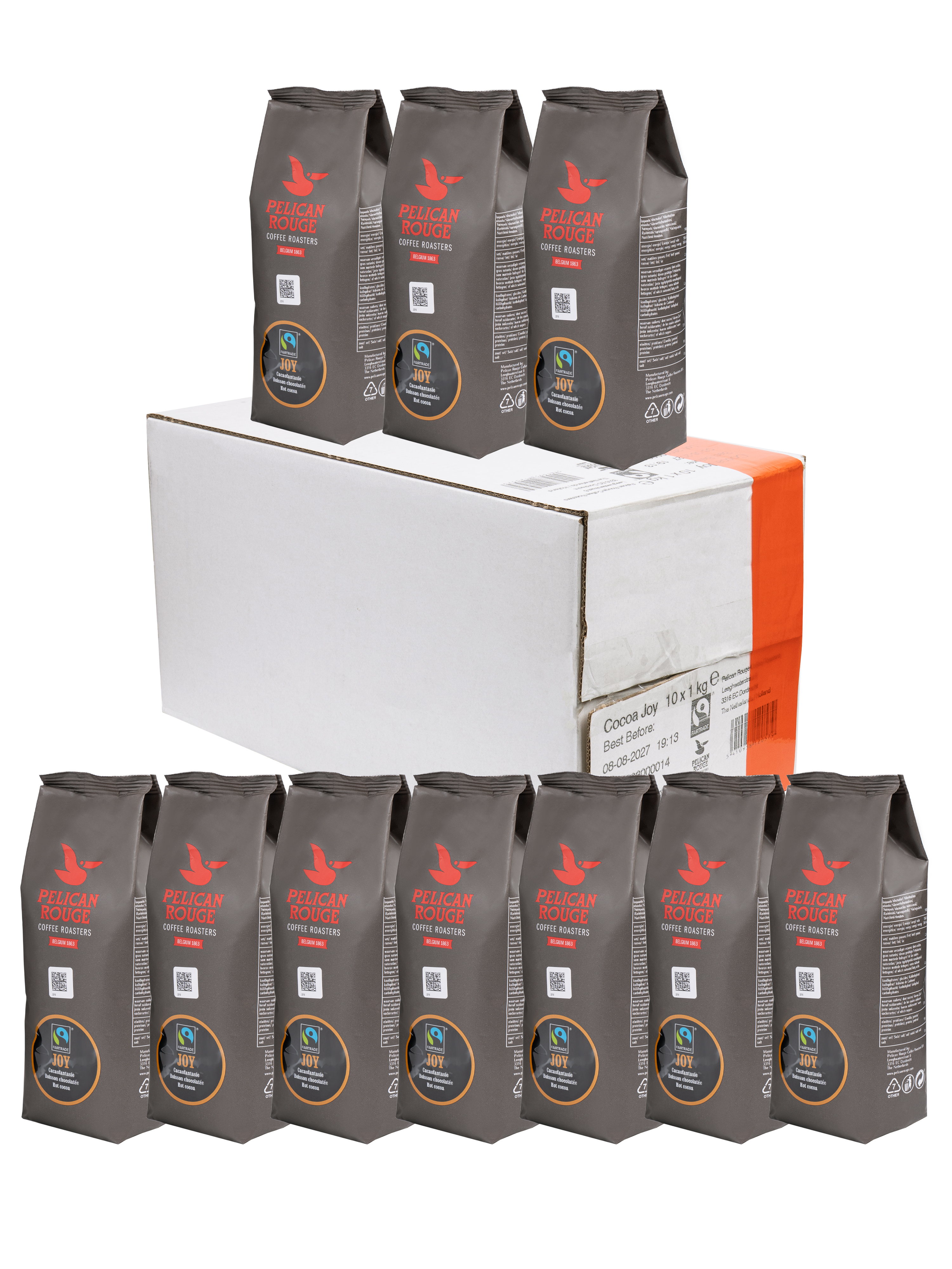 Горячий шоколад PELICAN ROUGE "JOY" набор из 10 шт по 1 кг