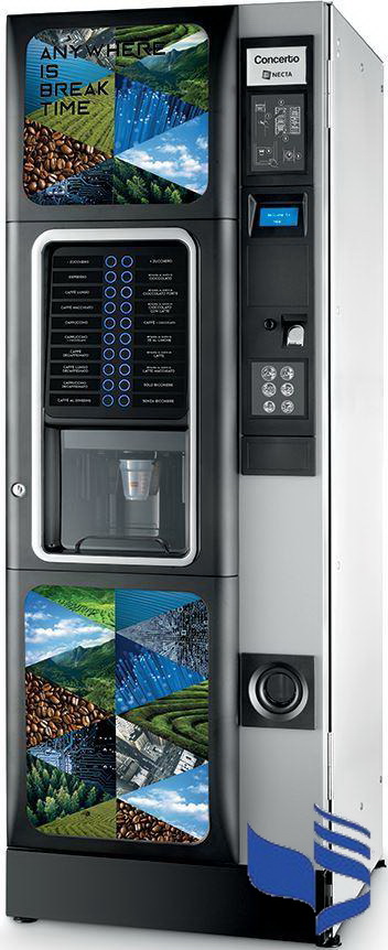 картинка Кофейный автомат Necta Concerto ES 6 60х170 (зерновой кофе и 5 растворимых) 