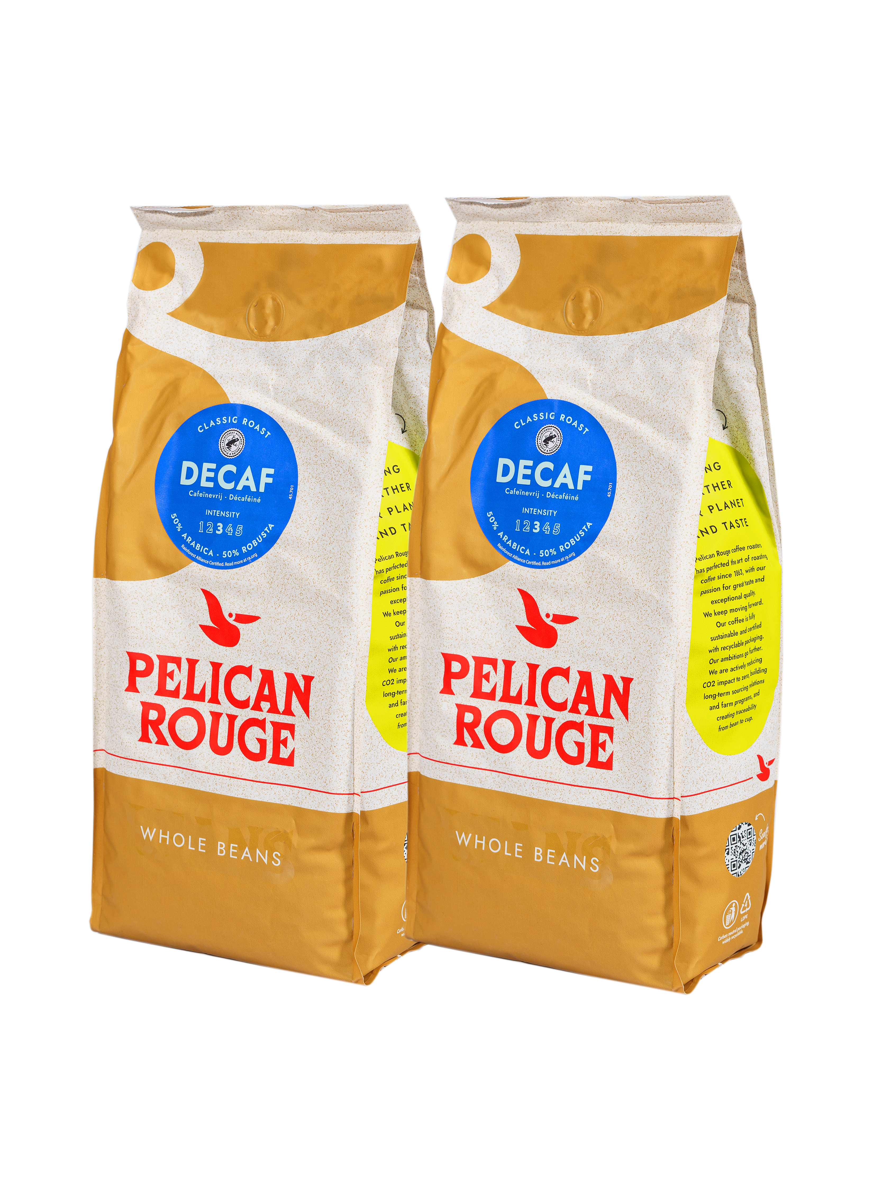 Кофе в зёрнах PELICAN ROUGE "DECAF" (А-50) набор из 2 шт по 1 кг