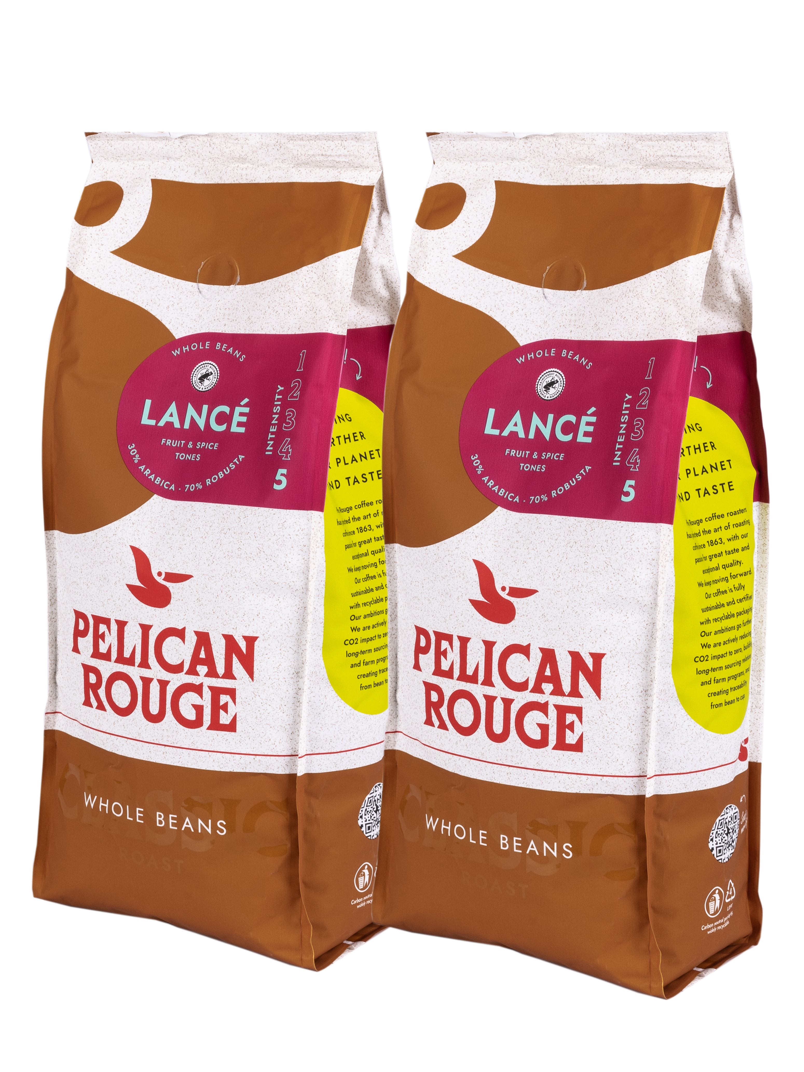 Кофе в зёрнах PELICAN ROUGE "LANCE" (А-30) набор из 2 шт по 1 кг