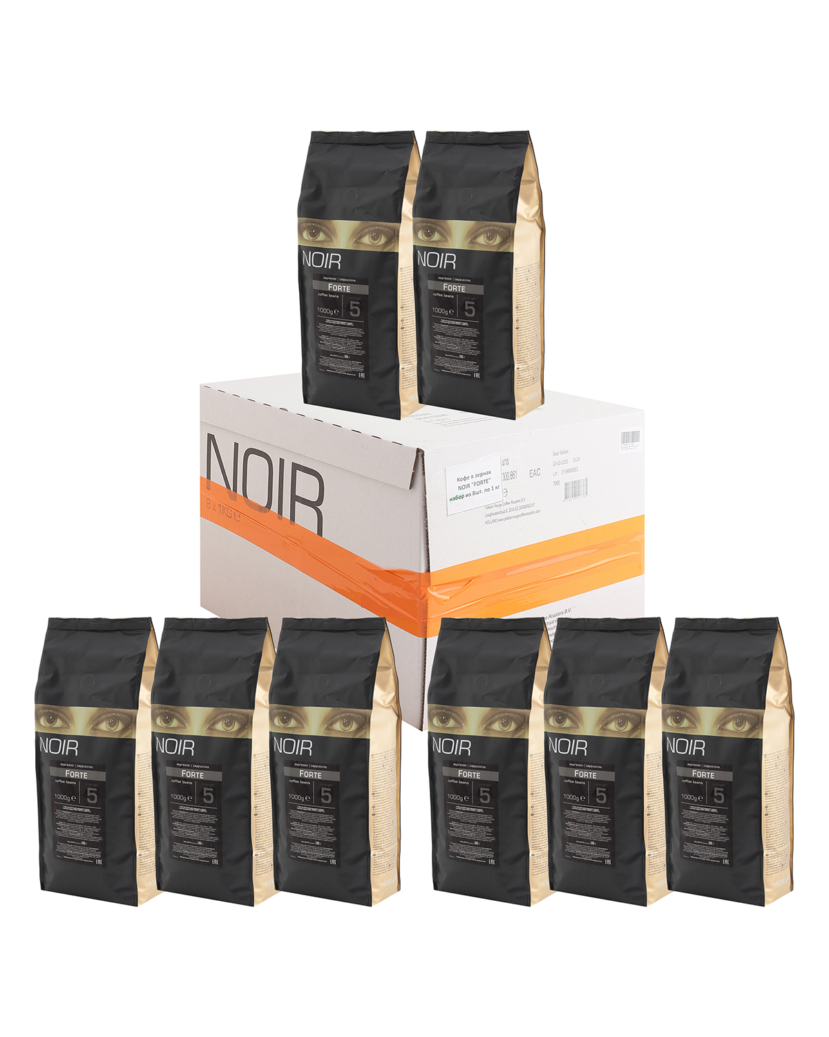 картинка Кофе в зернах NOIR "FORTE" (A-20) 1000 г по 8 шт 
