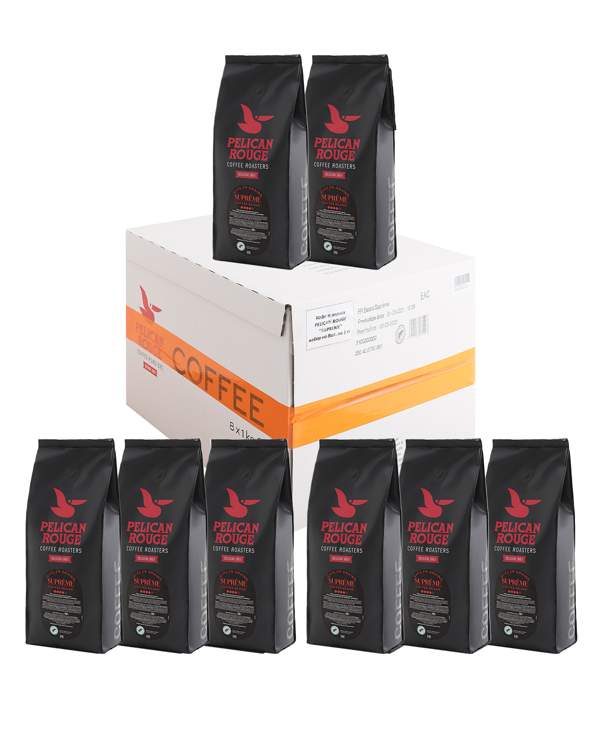 картинка Кофе в зернах PELICAN ROUGE "SUPREME" (A-60) 1000 г по 8 шт картинка Кофе в зернах PELICAN ROUGE "SUPREME" (A-60) 1000 г по 8 шт