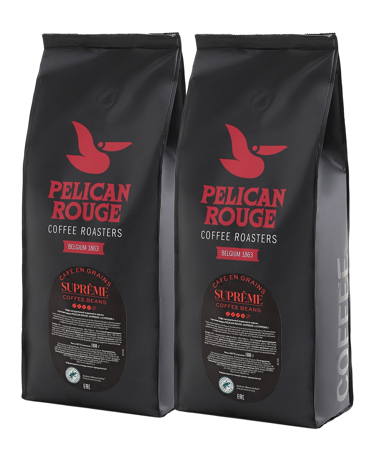 картинка Кофе в зернах PELICAN ROUGE "SUPREME" (А-60) 1000 г по 2 шт картинка Кофе в зернах PELICAN ROUGE "SUPREME" (А-60) 1000 г по 2 шт