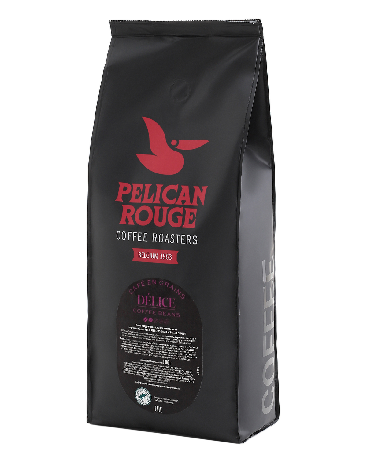 Кофе в зёрнах PELICAN ROUGE "DELICE" (A-100) UTZ 1 кг