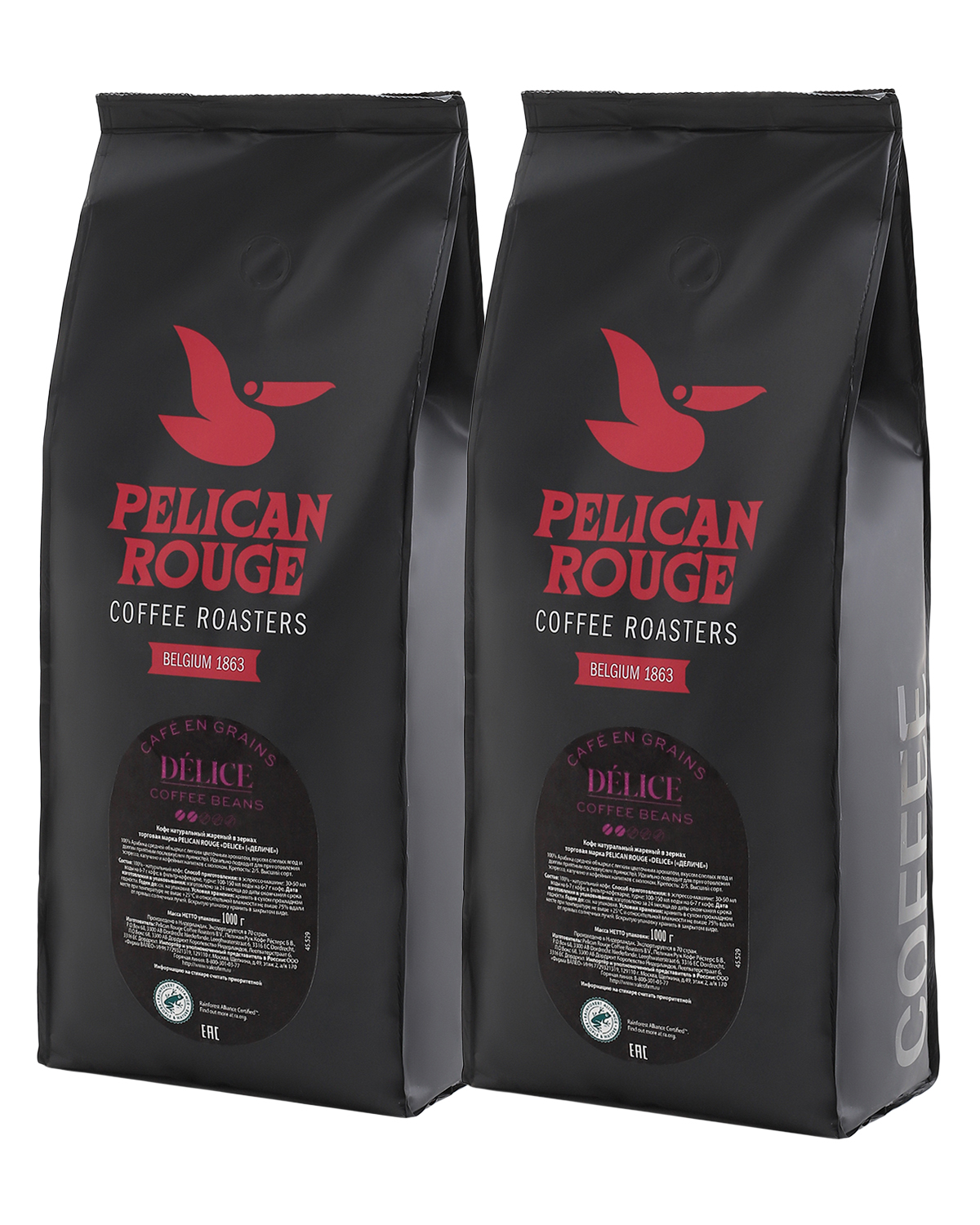 картинка Кофе в зернах PELICAN ROUGE "DELICE" (А-100)  1000 г по 2 шт 