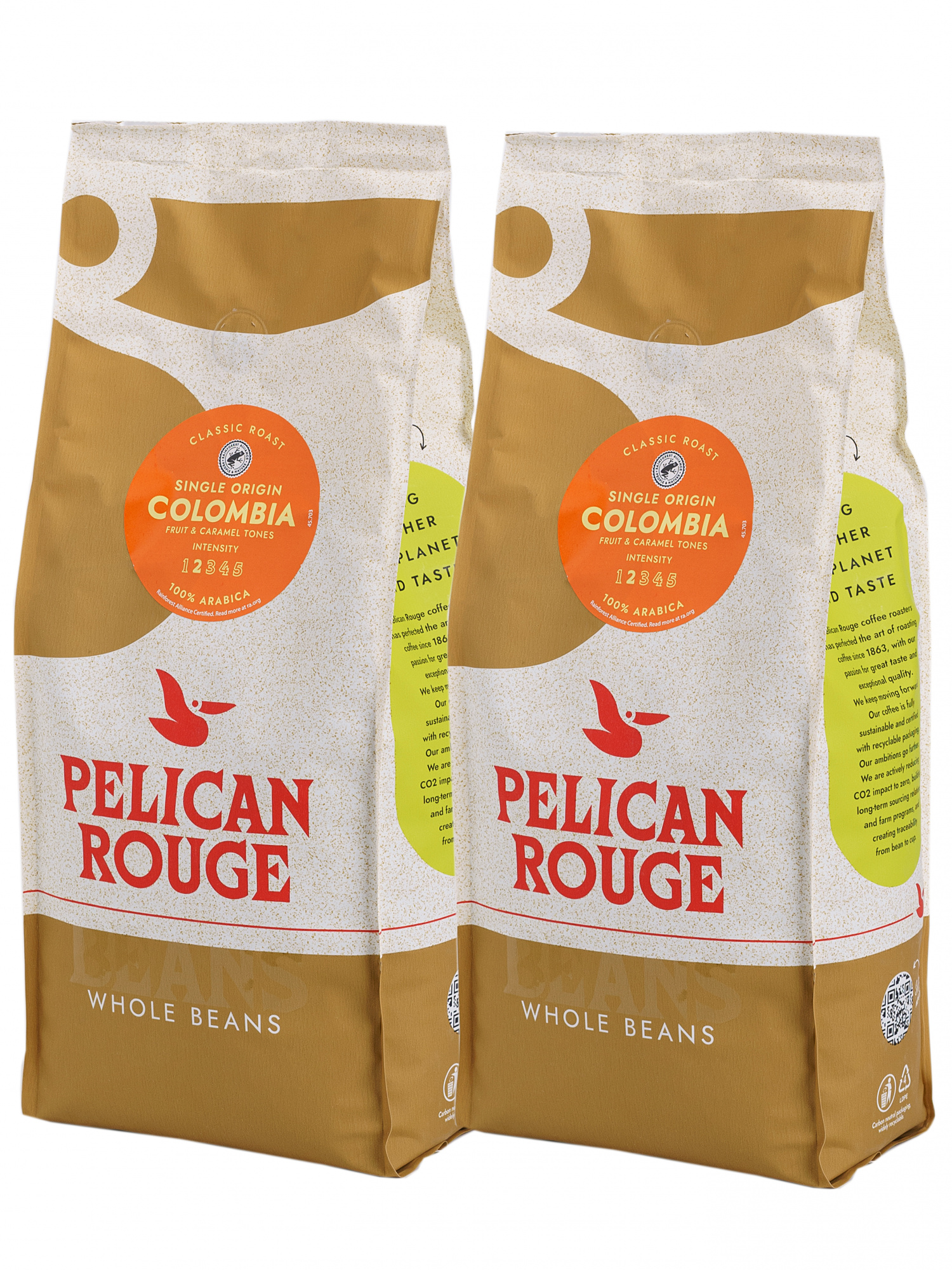Кофе в зёрнах PELICAN ROUGE "COLOMBIA" (А-100) набор из 2 шт по 1 кг