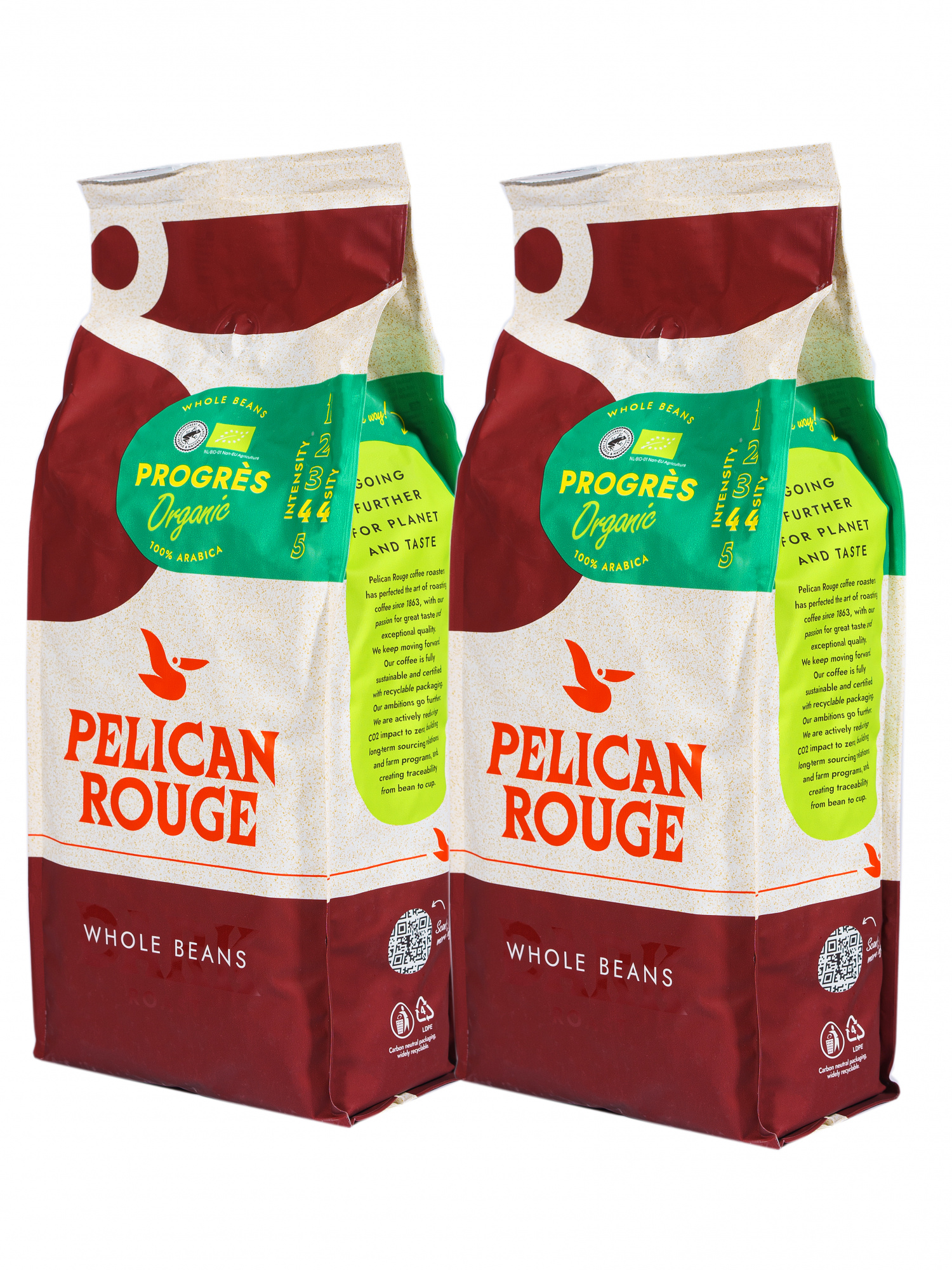 Кофе в зёрнах PELICAN ROUGE "PROGRES" (А-100) набор из 2 шт по 1 кг