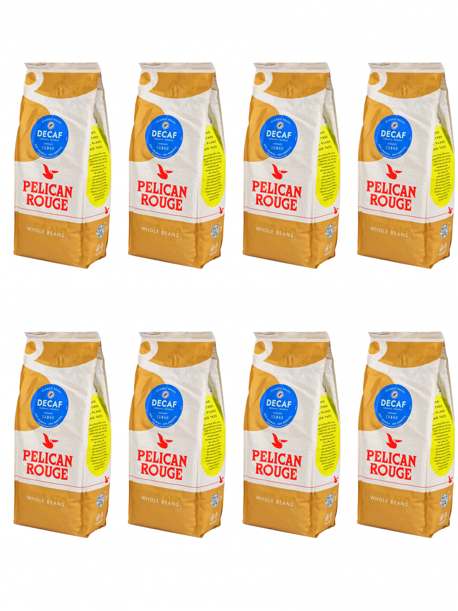 Кофе в зёрнах PELICAN ROUGE "DECAF" (А-50) набор из 8 шт по 1 кг