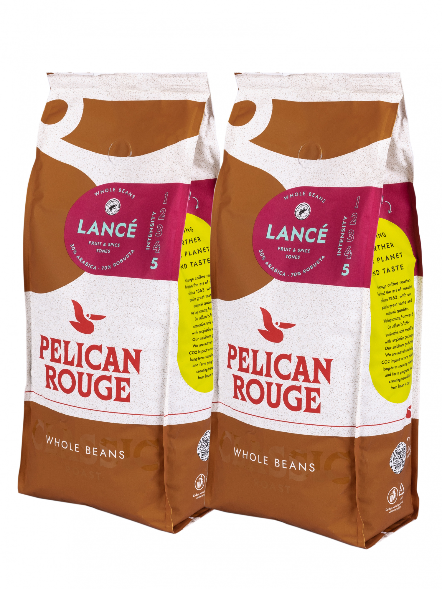 Кофе в зёрнах PELICAN ROUGE "LANCE" (А-30) набор из 2 шт по 1 кг
