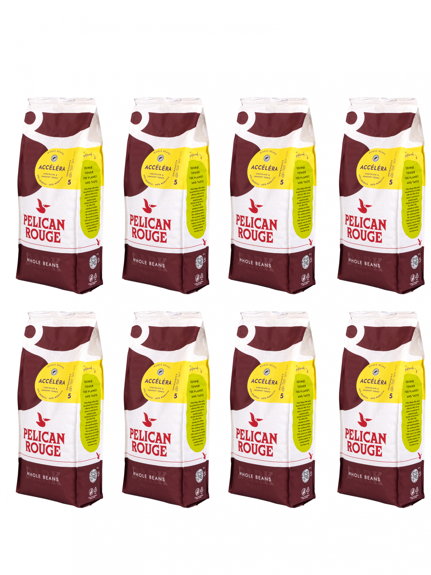 Кофе в зёрнах PELICAN ROUGE "ACCELERA" (А-60) набор из 8 шт по 1 кг